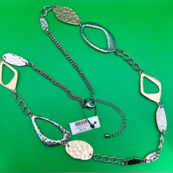 NWT Chico’s Mixed Metal Bib Necklace - Picture 5 of 7